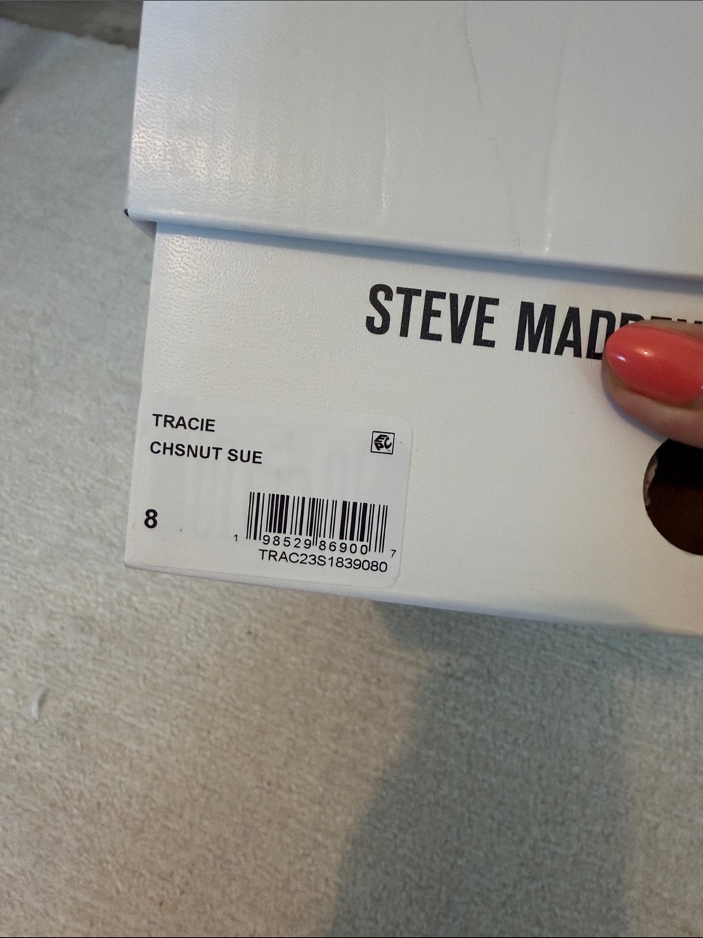 Steve Madden Tracie Chestnut Suede Kitten Heel Sandals - Picture 11 of 11